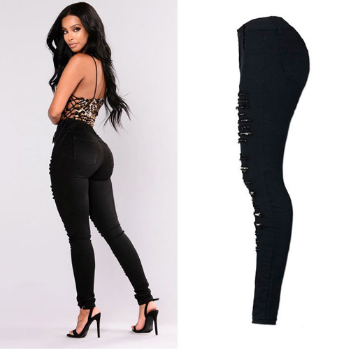 Explosions Slim stretch high waist denim pants 