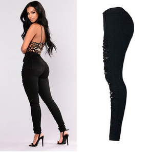 Explosions Slim stretch high waist denim pants 