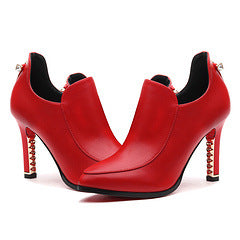 Korean female waterproof  high-heeled shoe