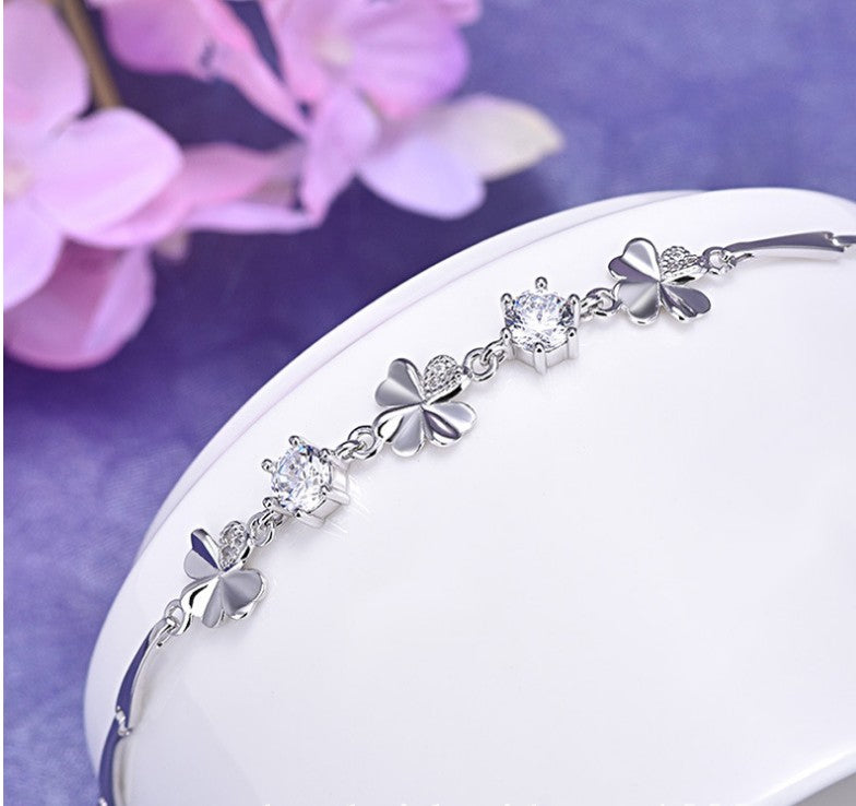 Pure S925 Silver Amethyst Bracelet