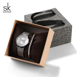 Luxury Stainless Steel Bracelet Watches Set