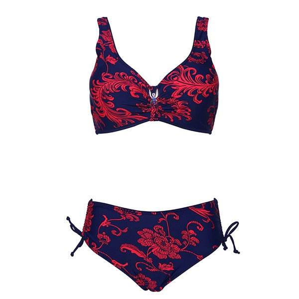 Plus Size Swimwear Print Bikinis