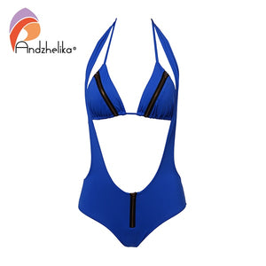 Metal Zipper Brazilian Woman Swimsuit