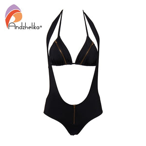 Metal Zipper Brazilian Woman Swimsuit