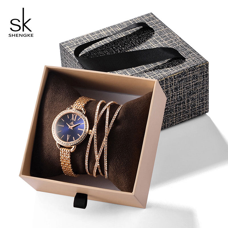 Luxury Stainless Steel Bracelet Watches Set