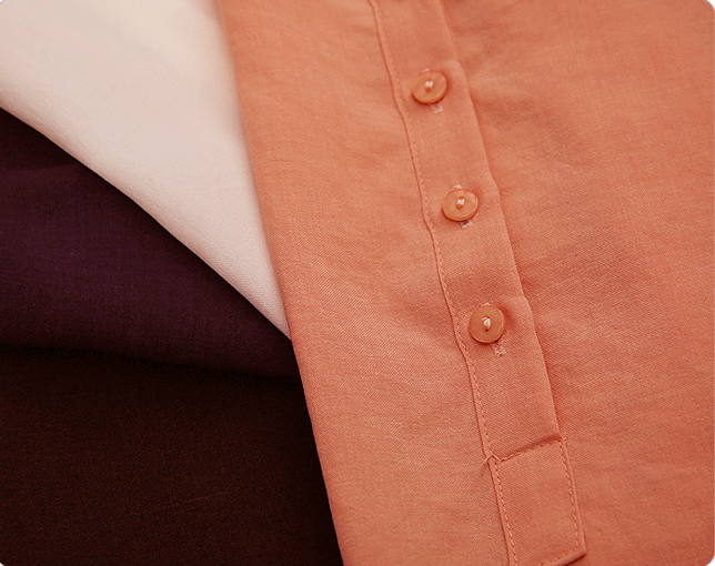 Cotton Stand Collar Blouse