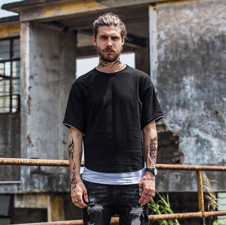 Summer Men's Cotton T Shirt Streetwear