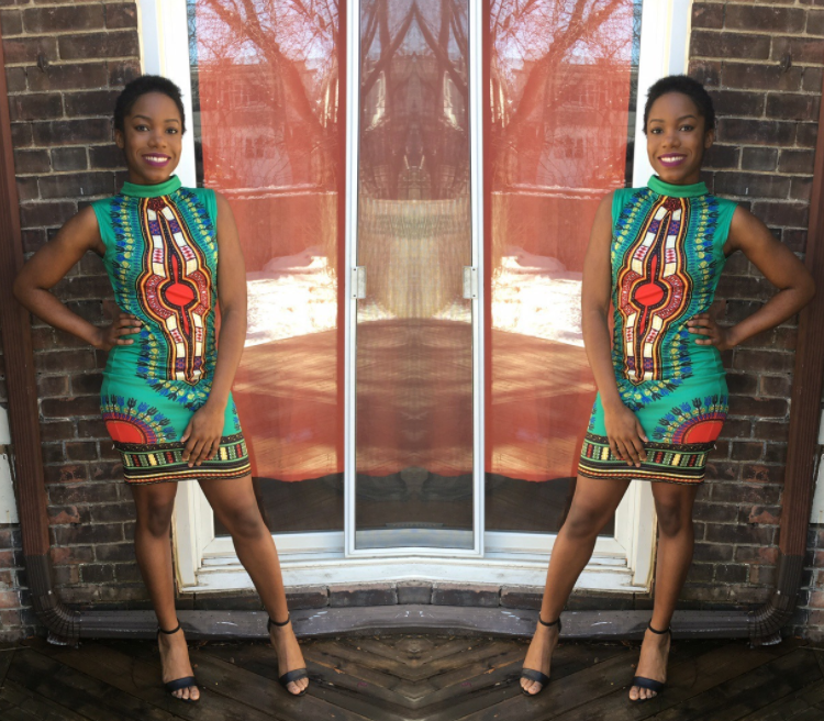 South American style African high elastic dress