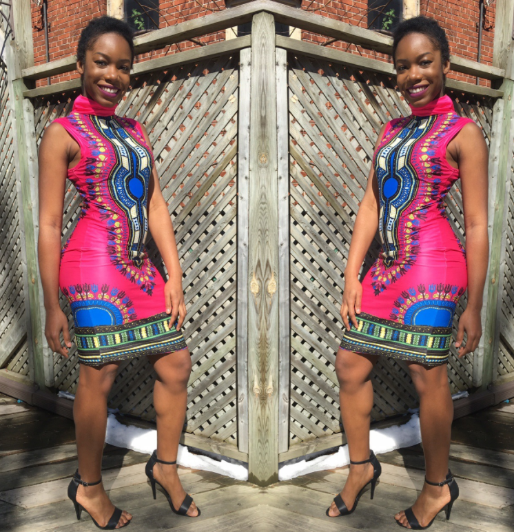 South American style African high elastic dress