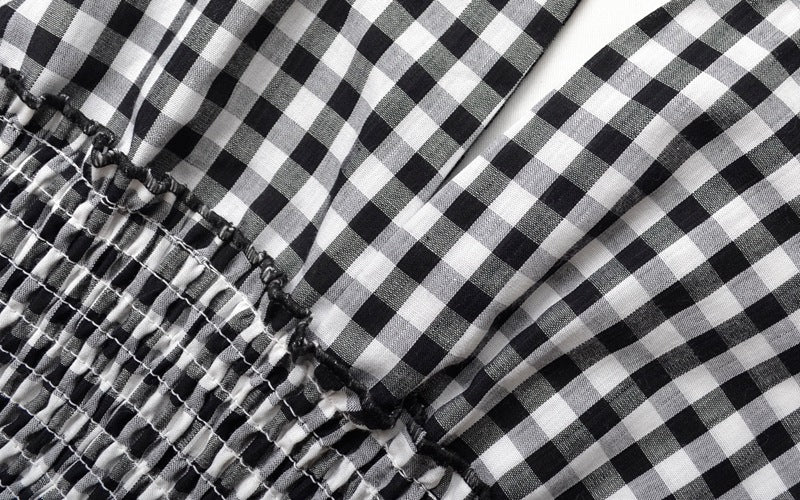 Europe and America plaid halter cropped  vest