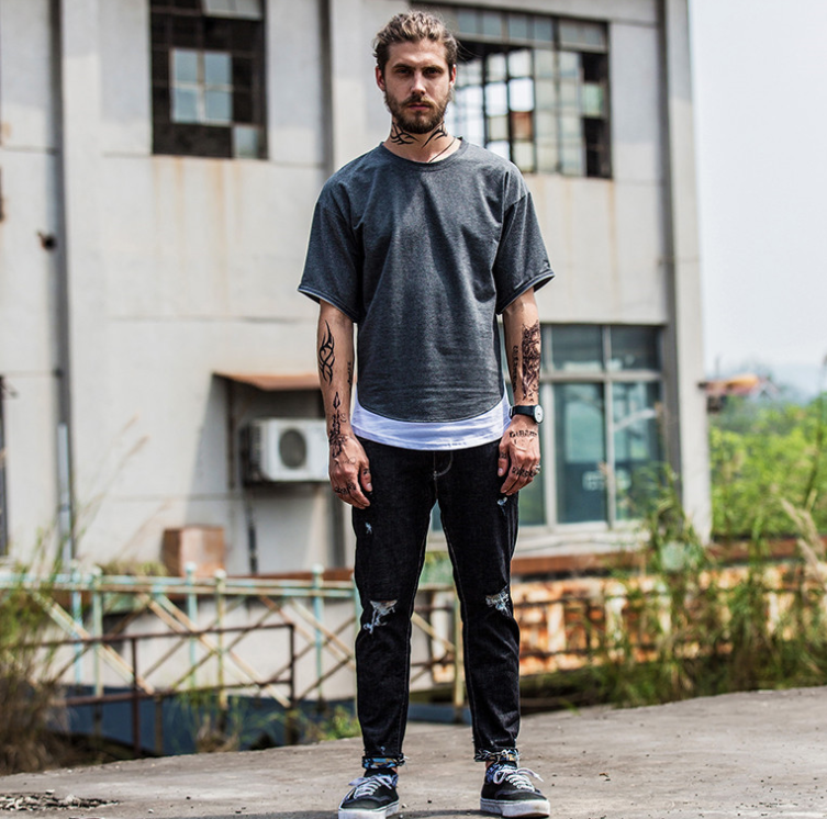 Summer Men's Cotton T Shirt Streetwear