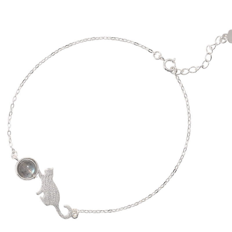 S925 Cat Silver Bracelet
