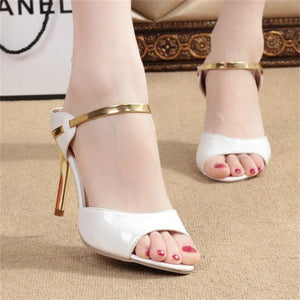 Fish mouth stiletto heels