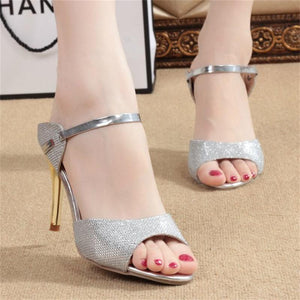 Fish mouth stiletto heels