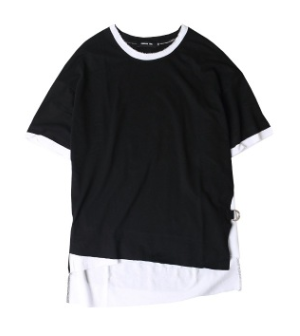 strap loose short-sleeved T-shirt