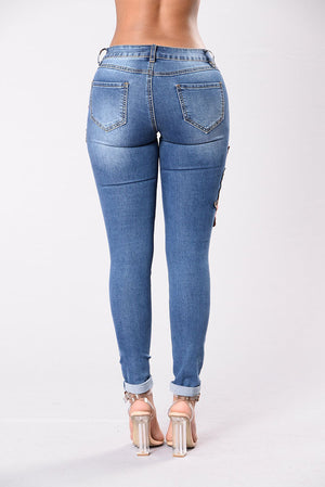 Premium High waist stretch jeans pants