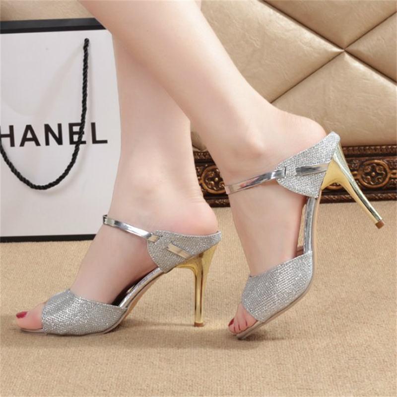 Fish mouth stiletto heels