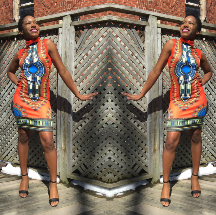 South American style African high elastic dress