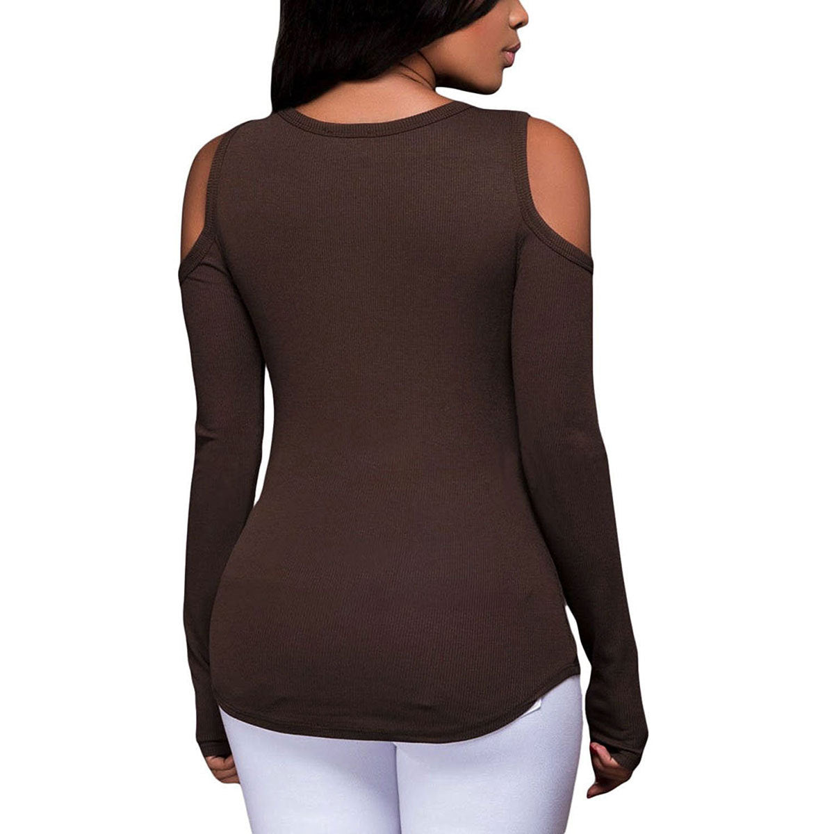 Strapless Cross Lacing long sleeved T-shirt