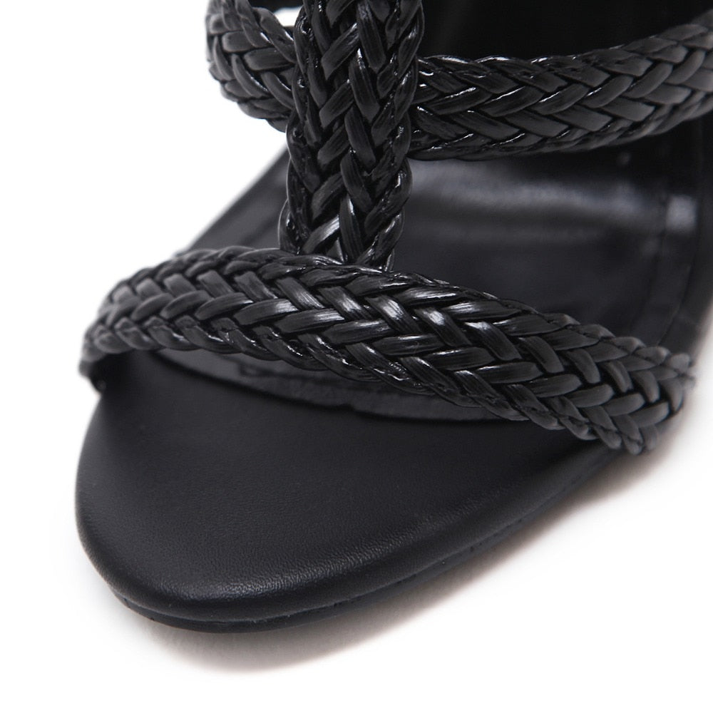 Braid High Heel Sandals