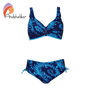 Plus Size Swimwear Print Bikinis