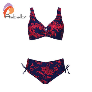 Plus Size Swimwear Print Bikinis