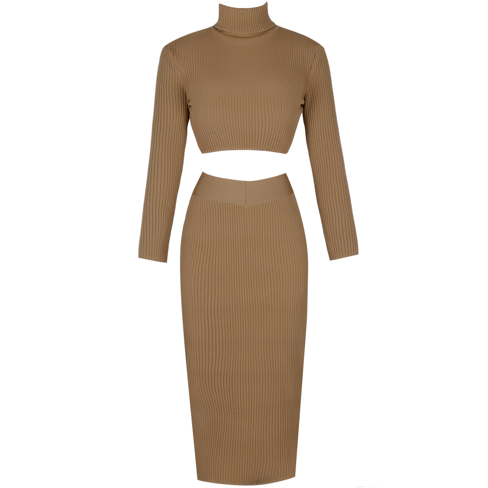 Ribbed Bandage Two Piece Set