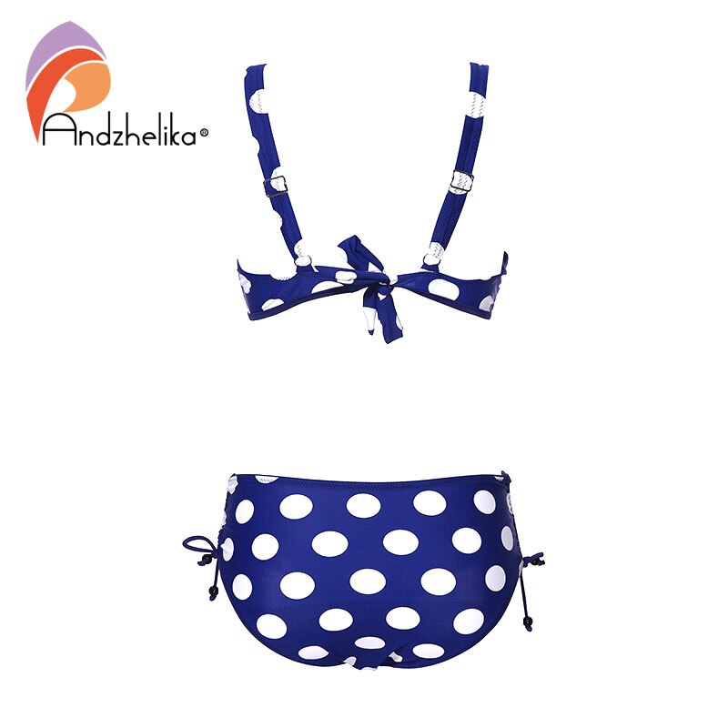 Dot Mid Waist Bikini Set