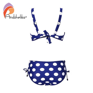 Dot Mid Waist Bikini Set