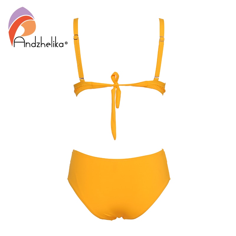 Solid Bikini Set Swimsuit 2019