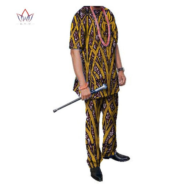 Summer African Mens Pant Set