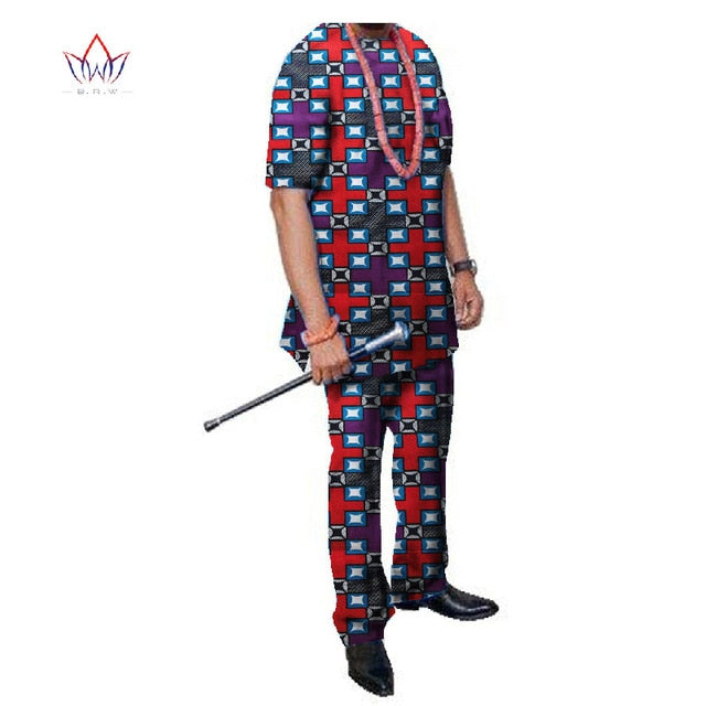 Summer African Mens Pant Set