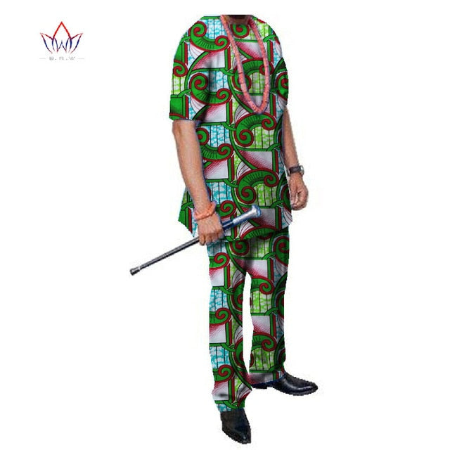 Summer African Mens Pant Set