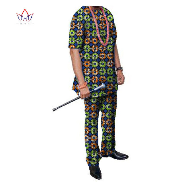 Summer African Mens Pant Set