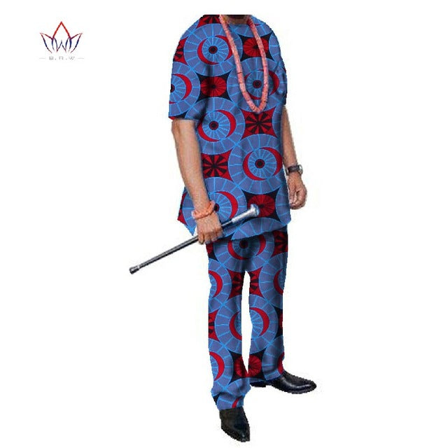 Summer African Mens Pant Set