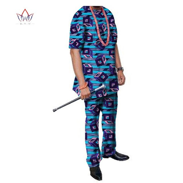 Summer African Mens Pant Set