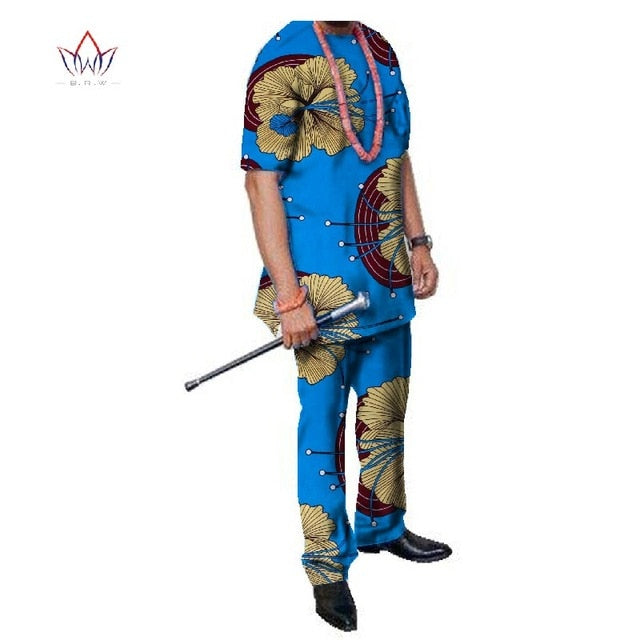 Summer African Mens Pant Set