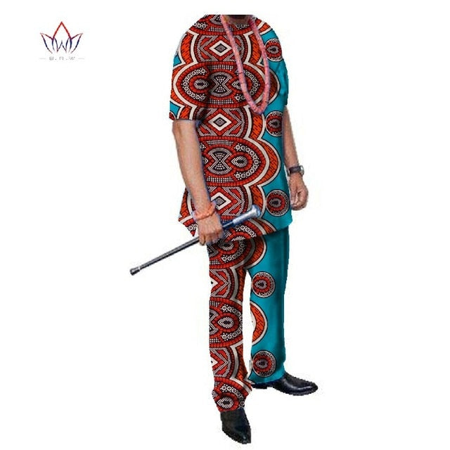 Summer African Mens Pant Set